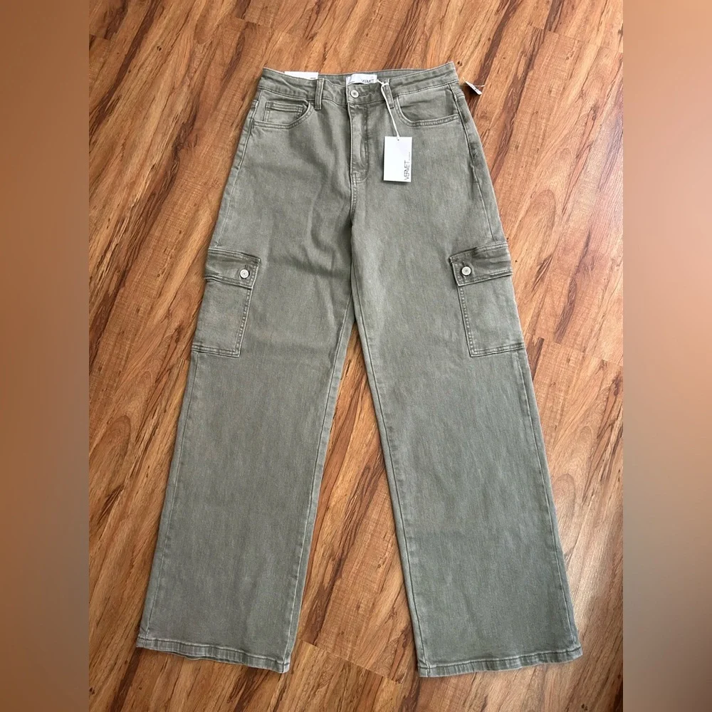 Vervet Lindsey 90s Vintage Loose Fit Wide Leg Stretch Cargo Pant Womens Size 29 - Picture 6 of 14